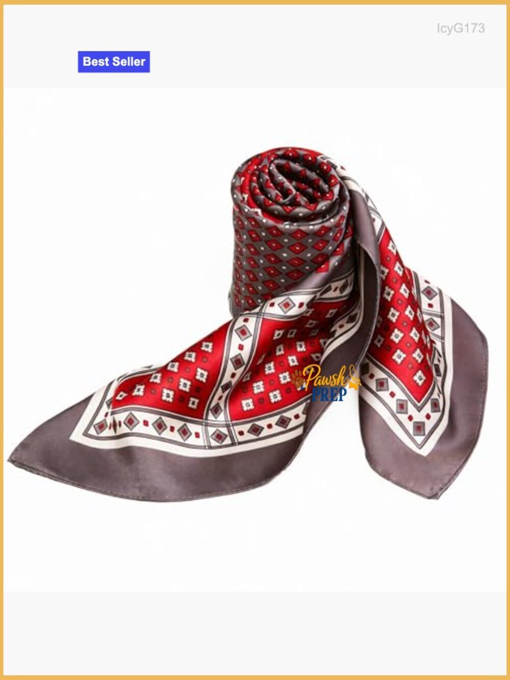 27.5" Square Silk-Like Polyester Head Scarf Bandana Scarf Unisex - Picture 5 of 7